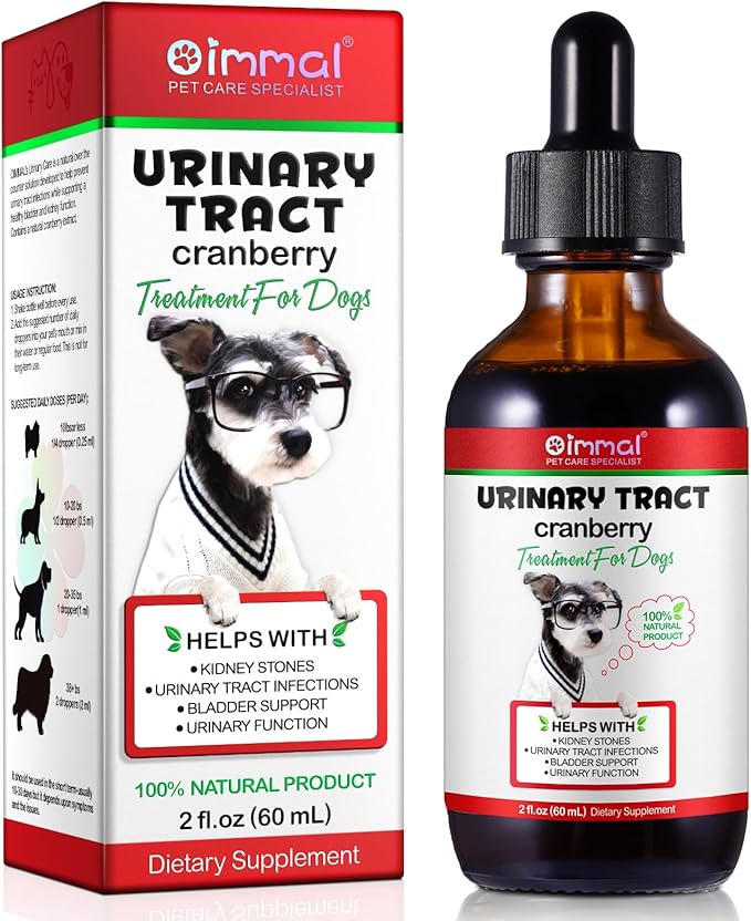 Urinary Tract for Dogs, Natural Dog Urinary Tract Infection Treatment Drops - Supports Bladder, Kidney Stone, Dog UTI, Pet Supplement Renal Health Care Drops, Bacon Flavor - 60ml / 2.02oz