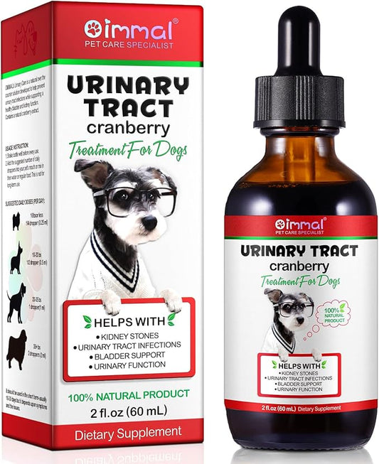 Urinary Tract for Dogs, Natural Dog Urinary Tract Infection Treatment Drops - Supports Bladder, Kidney Stone, Dog UTI, Pet Supplement Renal Health Care Drops, Bacon Flavor - 60ml / 2.02oz