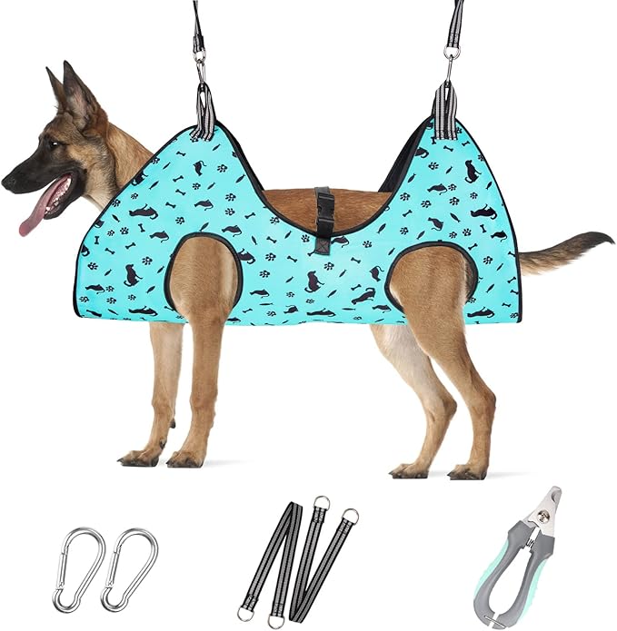 ATESON Dog Grooming Hammock - Pet Harness for Grooming, Dog Sling for Nail Clipping, Dog Hanging Holder for Cutting Nails