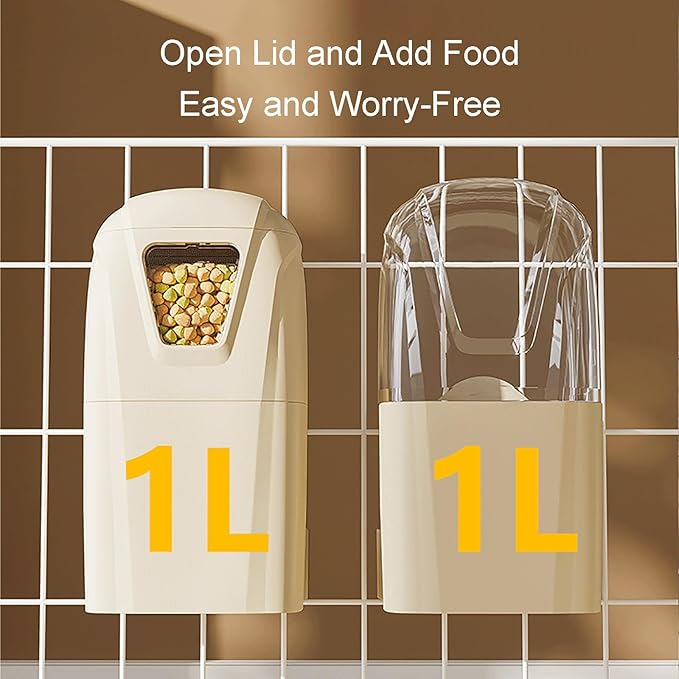 WHYATT Plastic Dog Bowls, Dog Cat Bowls Pets Water and Food Bowl Set with Automatic for Small or Medium Size Dogs Cats (Color : Milky Coffee Color, Size : Drinking Tray)