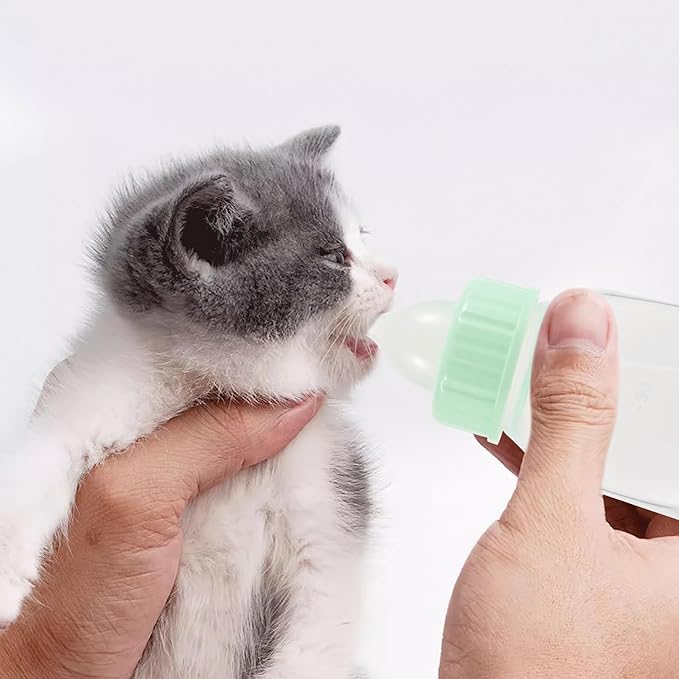 FRCOLOR Green Pet Nursing Bottle Kit for Puppies and Kittens Anti-bite Milk Feeder with Lightweight Portable Design Safe Feeding Bottle Set for Small Pets