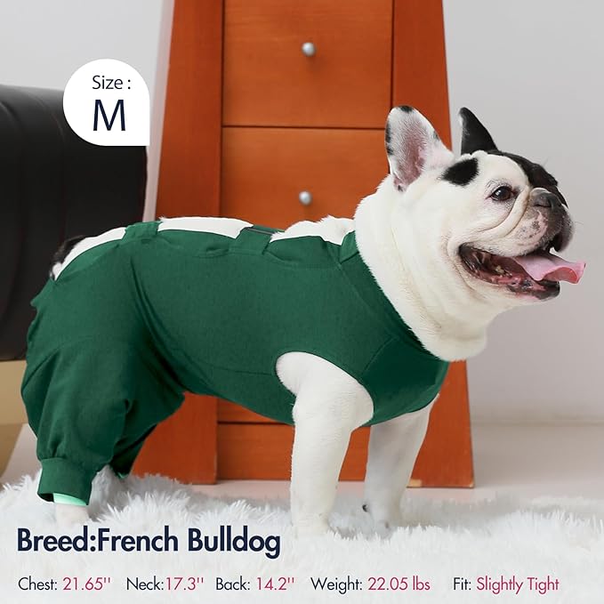 IECOii Dog Surgical Recovery Suit Male Female,Breathable Dog Bodysuit Dog Cone Alternative After Surgery with Pee Hole,Soft Dog Onesie for Spay Neuter Surgery Recovery Prevent Licking,XXXL-Green