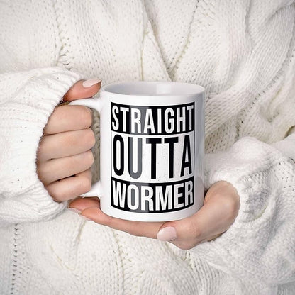Wormer Last Name Gift. Personalized, Custom "Straight Outta" Surname Sign Coffee Mug. 11 Ounces.