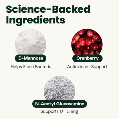 VetriScience UT Health Powder, UT Strength Cranberry D-Mannose Bladder and Urinary Tract Supplement for Cats, Bromelain and Probiotics, Healthy Mineral Balance, Chicken & Cheese, 60 Scoops