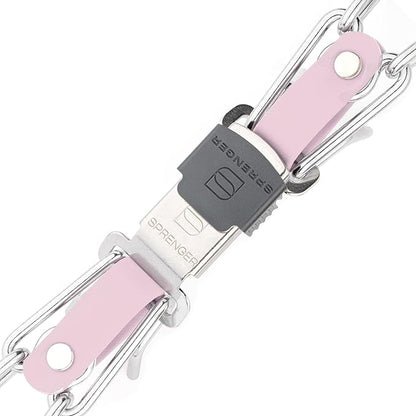 Herm Sprenger Chrome Plated Steel Dog Collar with Quick Release ClicLock Buckle O-Ring Biothane Insert Training Collar Made in Germany (Pastel Purple, 25in x 4.0mm(Neck Size up to21-22in))