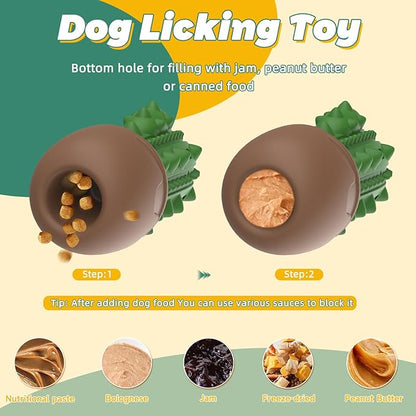Pamlulu Dog Chew Toys Toothbrush Stick Teeth Cleaning Brush Dental for Medium Large Dog, Puppy Christmas,Easter Birthday Gifts,Outdoor Dog Squeaky Toys for Aggressive Chewers Tough Toys Interactive