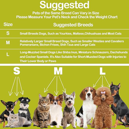 Soft Dog Cone for Small Dogs & Cats, Comfy Dogs Recovery Collar After Surgery, Adjustable E Collar Alternative to Stop Licking, Comfortable Dog Cones, Protective Pets Cones for Pup&Kitty