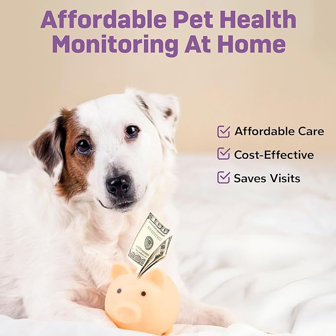 One Step Pet Urine Testing Strips, 5 x 10 Parameter Urinalysis Test Strips, Urine pH Test Strips for Dogs, Cats, Accurate Testing for UTI, Bladder & More, Pet Glucose Monitoring Kit