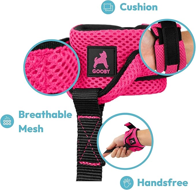 Gooby Soft Mesh Wrist Band Surfer Leash - Brown, 6 FT - Comfortable Hands Free Leash with Elastic Band for Small, Medium and Large Dogs