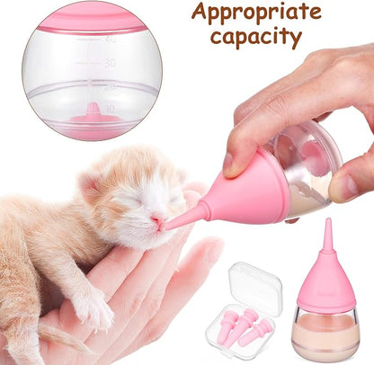 Ipetboom Kitten Bottle Pacifiers Milk Feeder Puppy Feeding Pet Feeding Pacifier Puppy Bottle Kitten Bottles for Newborn Puppy Feeding Bottles - 6 Piece Set Pet Baby Bottle