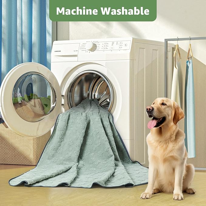 LOOBANI Washable Pee Pads for Dogs: 2 Pack Super Absorbent Reusable Puppy Pads, Leakproof and Waterproof Dog Training Pads Whelping Pads for Hallway Runner, Floor, Crate, Couch and Travel, 36"x72"