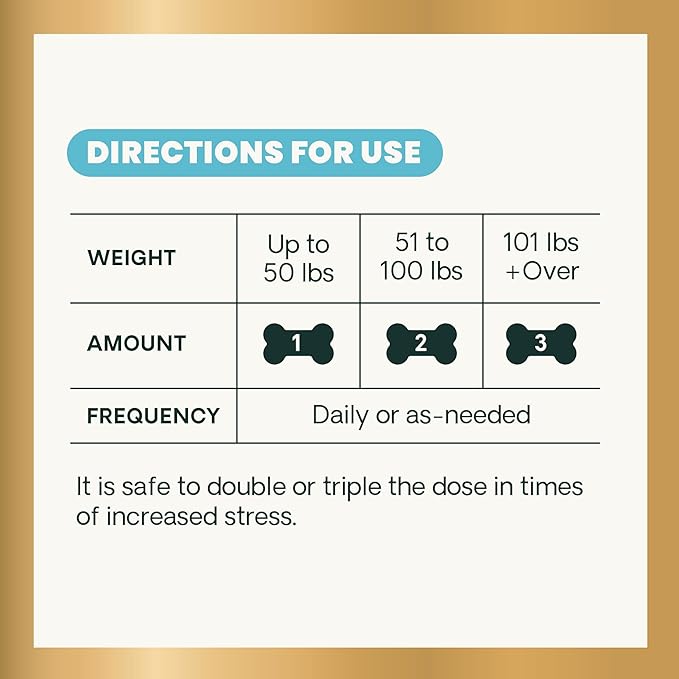 VetriScience Clinically Tested Composure Calm & Confident Chews - Supplement for Dogs with Anxiety, Stress & Fear with L-Theanine for Thunderstorms, Fireworks or Travel, Peanut Butter, 120 Count