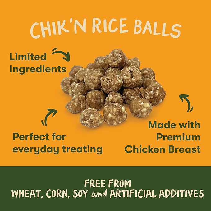 Pet 'n Shape Chik 'n Rice Balls Dog Treats - 1 Pound