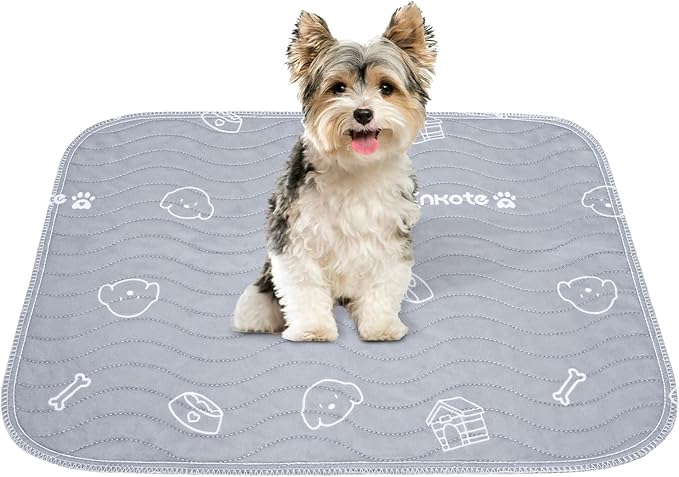 2 Pack Puppy Pee Pads Heavy Absorbency Washable for Dogs, Reusable Pee Pads Prevent Leakage Non-Slip, Waterproof Pet Training Pads for Puppy Playpen, Crate, Whelping Box, 18"x24"