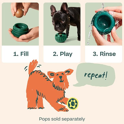 WOOF Pupsicle - Long-Lasting Interactive Dog Ball Toy to Keep Your Pup Busy and Distracted - Safe for Dogs - Low-Mess Design - Dog Toys for Small Dogs 10-25 lbs