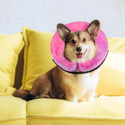 Dog Cone, Y-blue Cone Collar Inflatable Dog Neck Collar Recovery E-Collar Alternative, Cat Donut Collar After Surgery for Dogs and Cats(Rose Purple, M)
