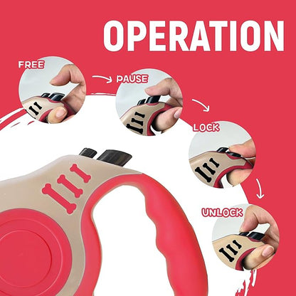 Retractable Dog Leash Automatic Telescopic Tractor Dog Tape, Pet Tape 10/16 FT Durable and Convenient, with Non-Slip Handle, Suitable for Small and Medium-Sized Dogs