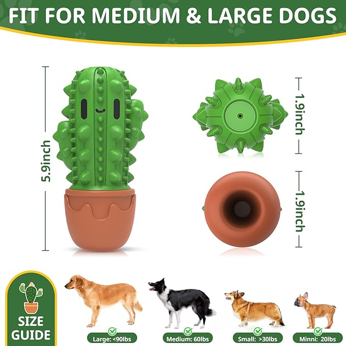 Pamlulu Dog Chew Toys Toothbrush Stick Teeth Cleaning Brush Dental for Medium Large Dog, Puppy Christmas,Easter Birthday Gifts,Outdoor Dog Squeaky Toys for Aggressive Chewers Tough Toys Interactive