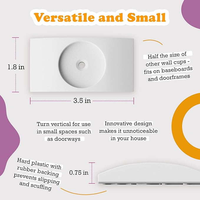 Wall Nanny - Baby Gate Wall Protector (Made in USA) Protects Walls and Doorways from Pet Gates - for Pressure Mounted Indoor Safety Baby Gates - White