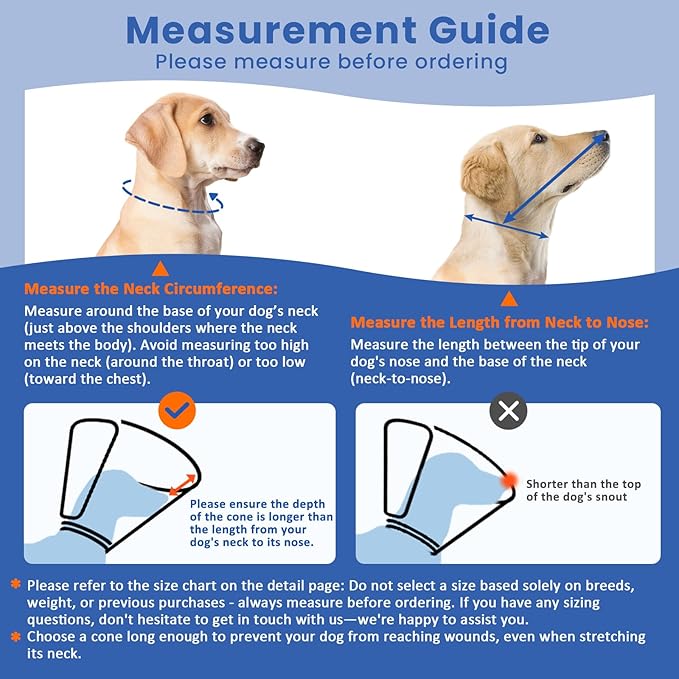 BARKLESS Dog Cone, Soft Cone for Puppies and Cats After Surgery to Stop Licking, Adjustable Elizabethan Collar for Neuter Surgery, Lightweight Recovery Collar
