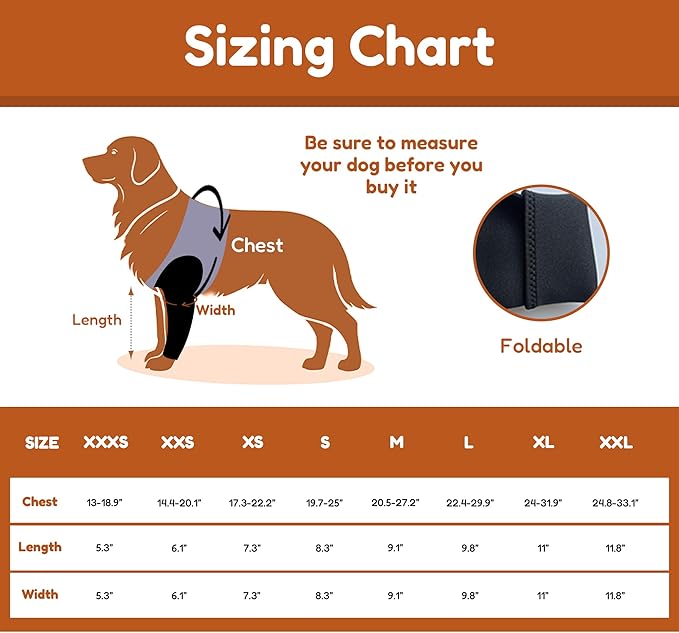 Doggie Stylz Dog Recovery Sleeve Waterproof & Durable Anti-Lick Dog Leg Sleeve Cone Collar Alternative for Pet Wounds – Prevent Licking, Biting & Keep Dry – Front Leg Recovery Sleeve - Hot Spot Wrap