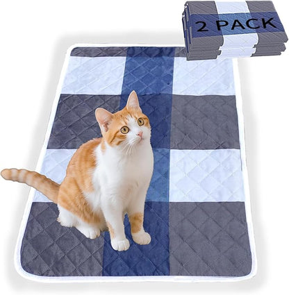 Washable Pee Pads for Dogs with 4-Layer Integrated Waterproof Design, Reusable Super Absorbent Non-Slip Puppy Pads for Crate Training, Home Floor Protection , 20‘’×28‘’ Pack of 2