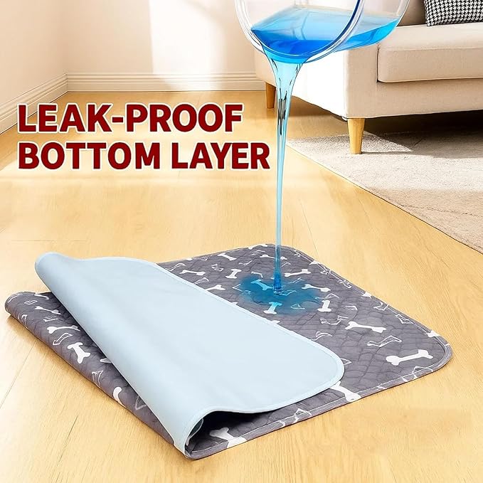 Puppy Pads with pheromones, 2026 Upgraded Washable Puppy Pads for Dogs & Cats, Pee Pad - Leak & Odor Waterproof, Non-Slip Base, Easy to Clean & Reusable (Grey, XS: 11.8" × 11.8")