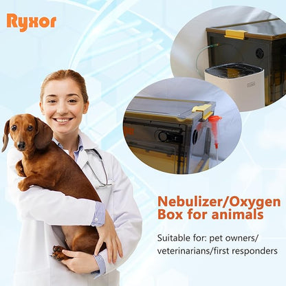 Pet Nebulizer Nest, Cat & Dog Oxygen Chamber, Small Pet Oxygen Inhalation Box (Gray, Intermediate)