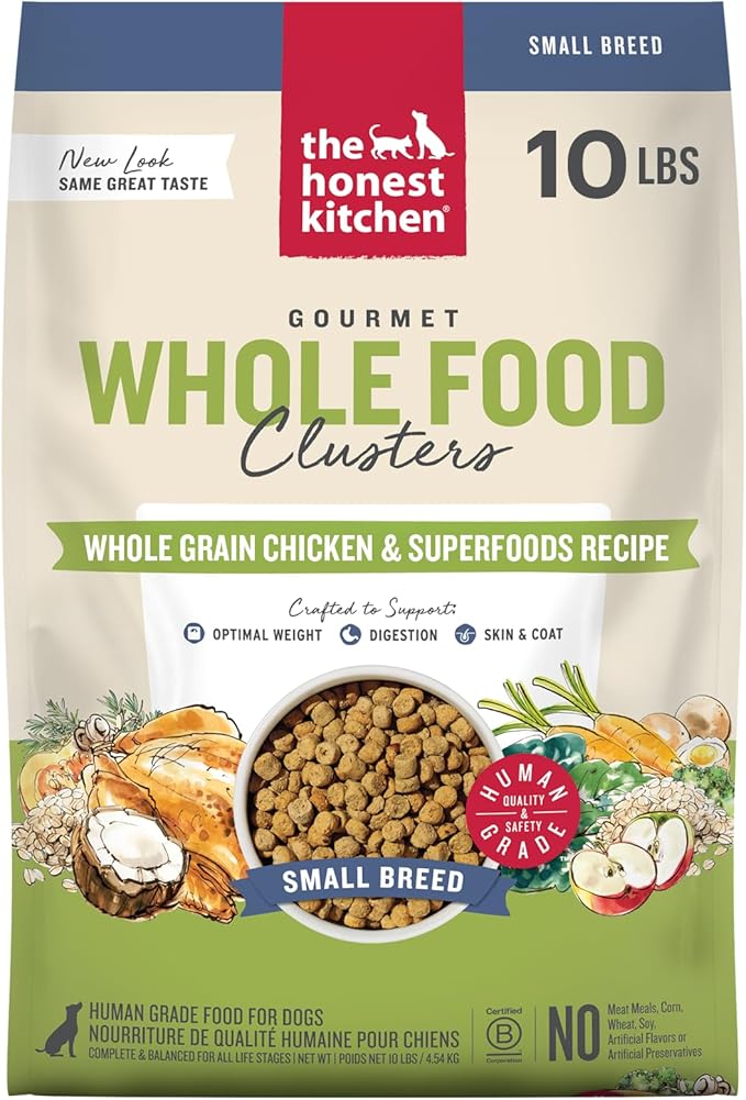 The Honest Kitchen Whole Food Clusters Small Breed Whole Grain Chicken Dry Dog Food, 10 lb Bag