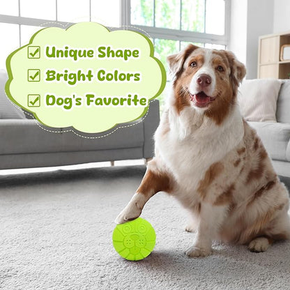 Indestructible Squeaky Dog Balls for Aggressive Chewers, Interactive Dog Toys to Keep Them Busy, Dog Chew Toys for Aggressive Chewers, Rubber Squeaky Balls for Dogs to Relieves Anxiety