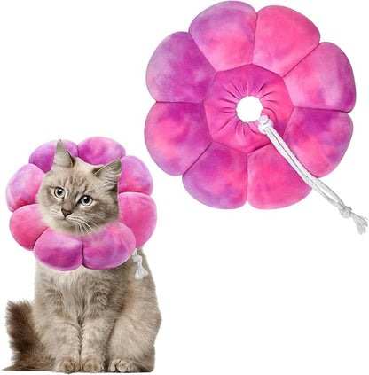 Adjustable Dog Cone Collar, Soft Dog Elizabethan Collar Recovery E Collar After Surgery, Recovery E-Collar for Kittens/Puppies and Cats Recovery (Rose Purple, M)