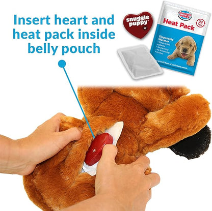 Snuggle Puppy Original Heartbeat Puppy Toy with Real-Feel Pulse and Heat Pack, Plush Comfort Dog Toy for Crate Training, First Nights, and Sleep