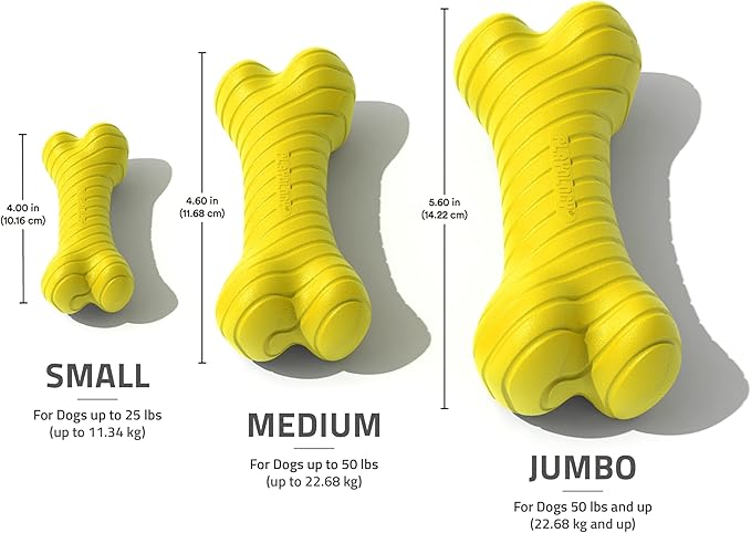 Playology Dog Toys | Dual Layer Bone Durable Chew Toy Bone for Dogs (Value 2-Pack) | Medium Chicken Scented Toy - Easy to Clean and Made from Non Toxic Materials