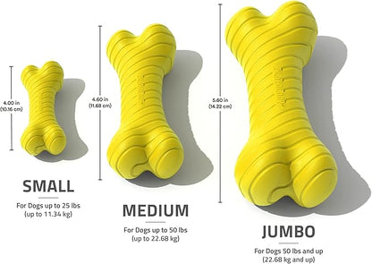 Playology Dog Toys | Dual Layer Bone Durable Chew Toy Bone for Dogs (Value 2-Pack) | Medium Chicken Scented Toy - Easy to Clean and Made from Non Toxic Materials