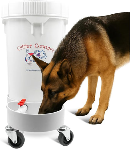 Gravity Water Bowl for Cats: Dogs & All Pets 3.5 Gallon. Top Fill Automatic Water Dispenser for Cat, Quiet, No BPA & Made in USA. Auto Water Dog Bowl for Daycares, Multi Pet Homes and Busy Parents