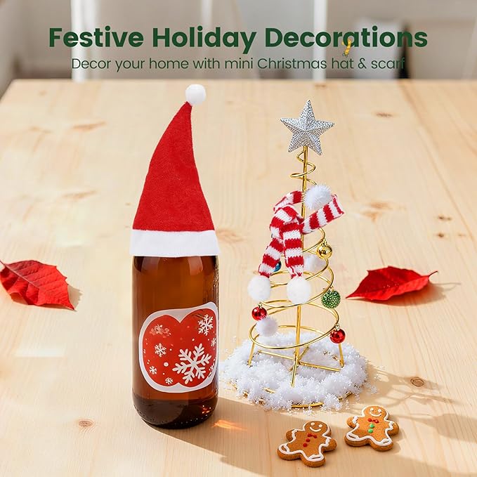 HGB Christmas Dog Toys for Large Dogs with Mini Christmas Hat & Scarf, Squeaky Crinkle Plush Dog Toys for Small, Medium, Large Breed and Puppy Teething, Daily Companionship, Cute Bunny & Redfox