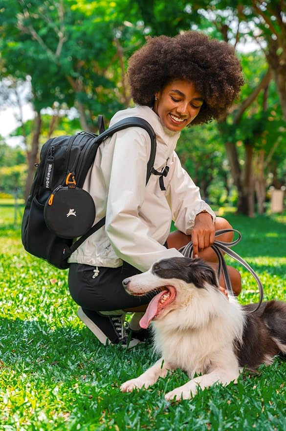 OllyDog Superbowl | Collapsible Dog Travel Bowl | 2 Compartment Food & Water | Foldable| Portable Dog Bowl | Hiking, Camping (Con Leche)