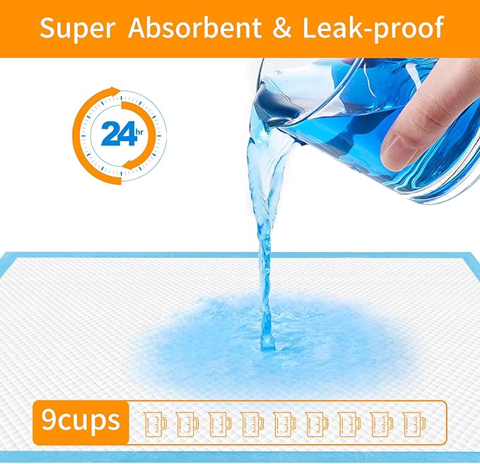 Bolux Dog and Puppy Training Pads， Disposable Dog Pee Pads (20, 23.5"*35.5"(60*90cm))