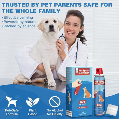 Corrector Spray Dog Trainer - 80ml 2 Pack Professional Dog Corrector Spray for Stops Barking, Jumping, Aggression & Unwanted Behaviors, Safe, Humane & Effective