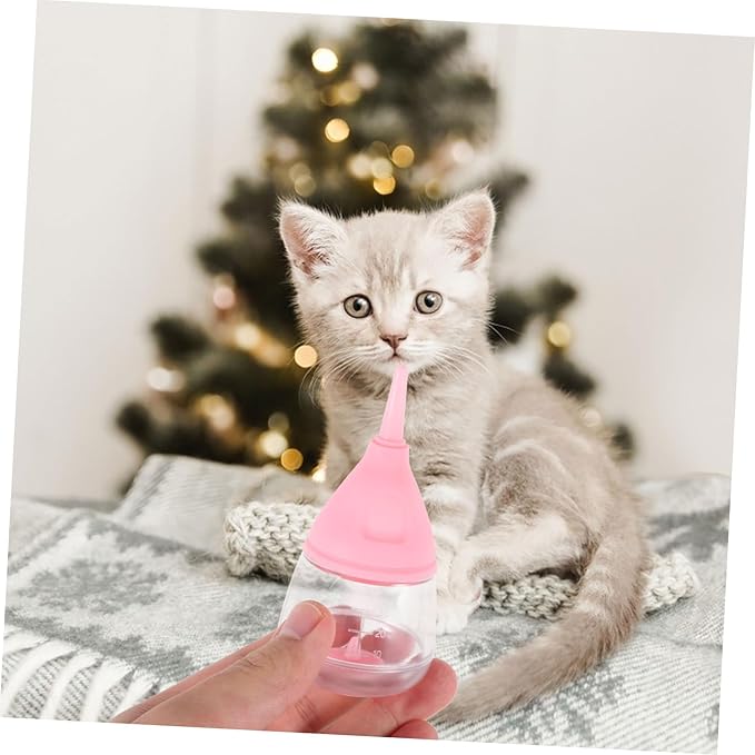 YARNOW Silicone Puppy Kitten Nursing Bottle Nipples Feeding Milk Bottle for Newborn Pets