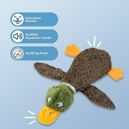Best Pet Supplies Squeaky Dog Toys with Soft Durable Fabric for Small, Medium and Large Pets Interactive Toy for Indoor Play, Supports Active Biting and Play - 4 Figures, Medium