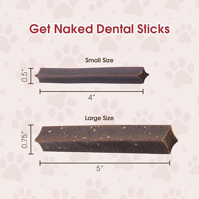 Get Naked Dental Sticks Grain-Free Chicken Flavor Dog Treats Variety Pack, Digestive Health + Skin & Coat + Joint Health + Super Antioxidant, Total 4 Bags, 24.8-oz, 64 Sticks