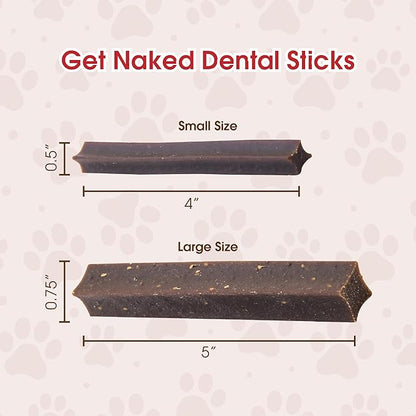 Get Naked Dental Sticks Grain-Free Chicken Flavor Dog Treats Variety Pack, Digestive Health + Skin & Coat + Joint Health + Super Antioxidant, Total 4 Bags, 24.8-oz, 64 Sticks