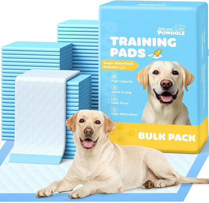 100-Pack X-Large Puppy Pads - 34'' x 28'' Pee Pads for Dogs Potty Training with Leak-Proof Quick-Dry Design, 6-Layer Wee Wee Pads for Dogs, Blue