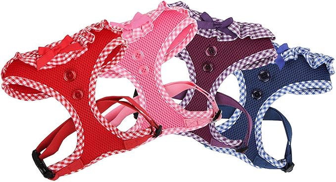Authentic Puppia Vivien Harness, Purple, Medium