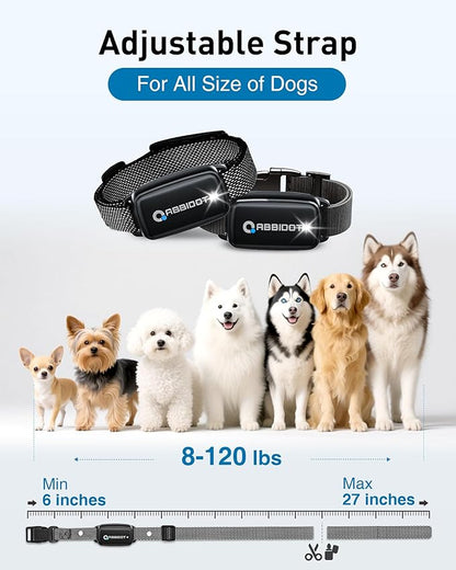 ABBIDOT Shock Collar for Dogs, 3300 FT Dog Training Collar with Remote, IPX7 Waterproof with 4 Training Modes, Rechargeable E-Collar for Small Medium Large Dogs (15-120 lbs)