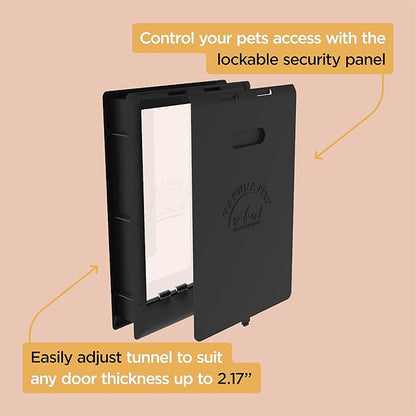 Hakuna Pets Essential Pet Door, Large, Black