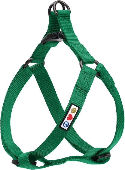 Pawtitas Solid Step-in Dog Harness – Adjustable No-Pull Vest for Puppies to Seniors, Safe & Comfortable XS Lush Green