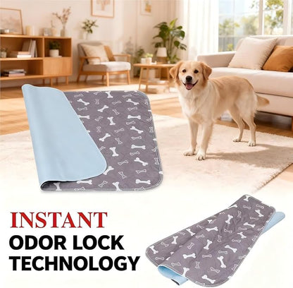 Puppy Pads with pheromones, 2026 Upgraded Washable Puppy Pads for Dogs & Cats, Pee Pad - Leak & Odor Waterproof, Non-Slip Base, Easy to Clean & Reusable (Grey, XS: 11.8" × 11.8")