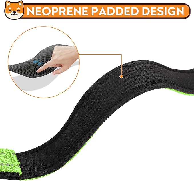 Reflective Dog Collar, Adjustable Soft Neoprene Padded Nylon Pet Collars with Buckle for Puppy and Small Dogs, Cats, Green,XS
